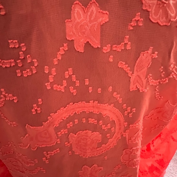 Elegant Orange Lace Women's Top - Picture 7 of 8